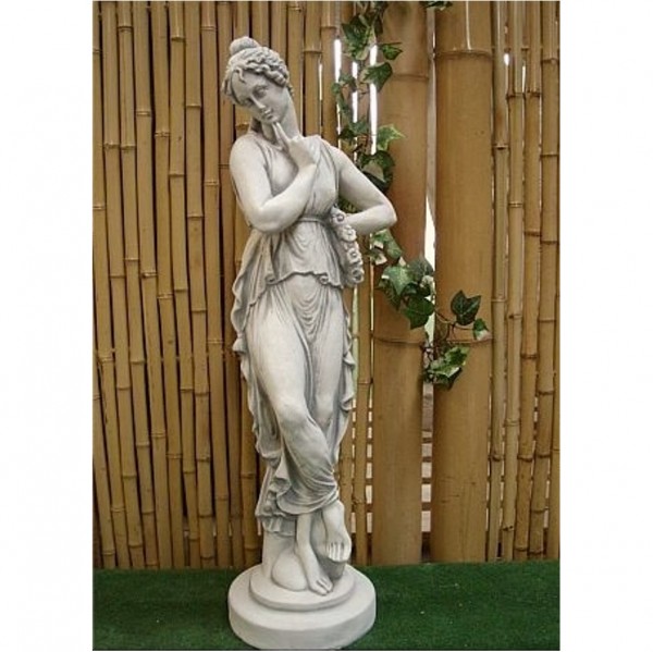 Skulptur Steinfigur Vogeltränke mit Fröschen Steinguss Gartenfigur Gartendeko 