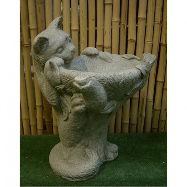 Vogeltränke Katze