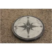 Trittplatte Kompass