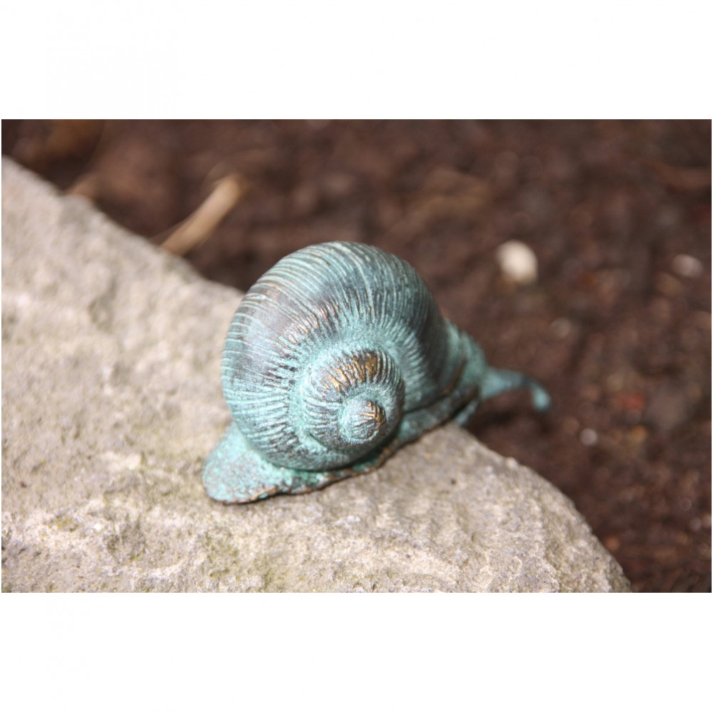 ★ Bronze Figur Schnecke snail mit antiker Patina 344 
