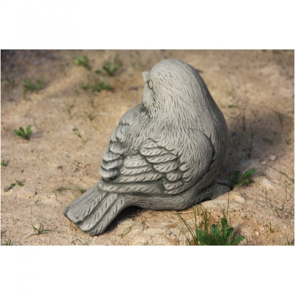 Steinfigur Tierfigur Vogel groß anthrazit 